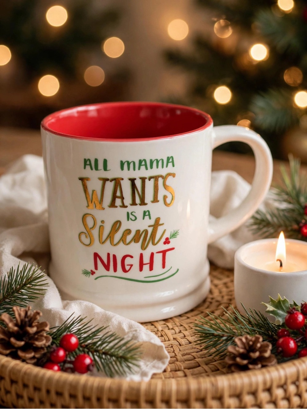 Mama Wants a Silent Night Christmas Mug